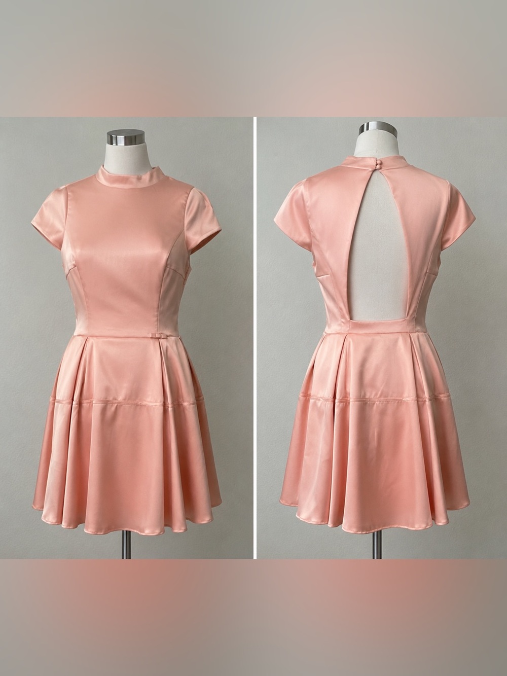 House of CB Blush Pink Satin Mini Dress